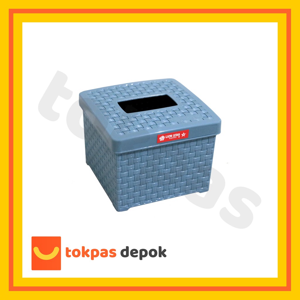 Jual [LION STAR] Tempat Tisu Plastik Kotak Tisu Aesthetic Motif Rotan ...
