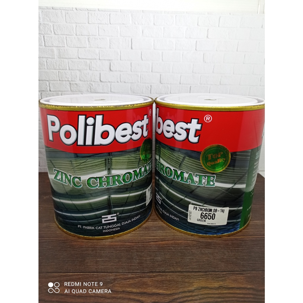 Jual Zinc Chromate 1kg Polibest,Menie Besi 1kg Polibest 6650 Shopee Indonesia
