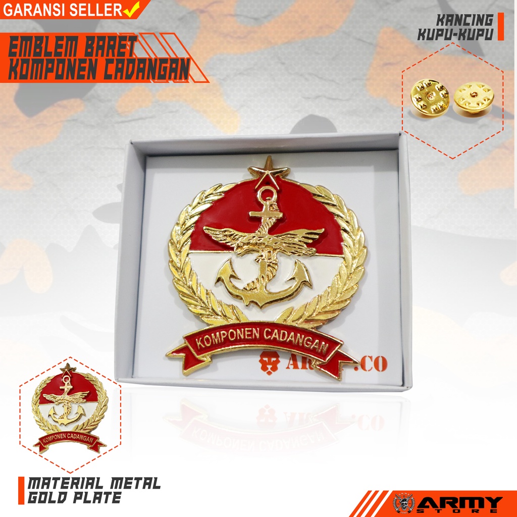 Jual Emblem baret komponen cadangan / pin komcad | Shopee Indonesia