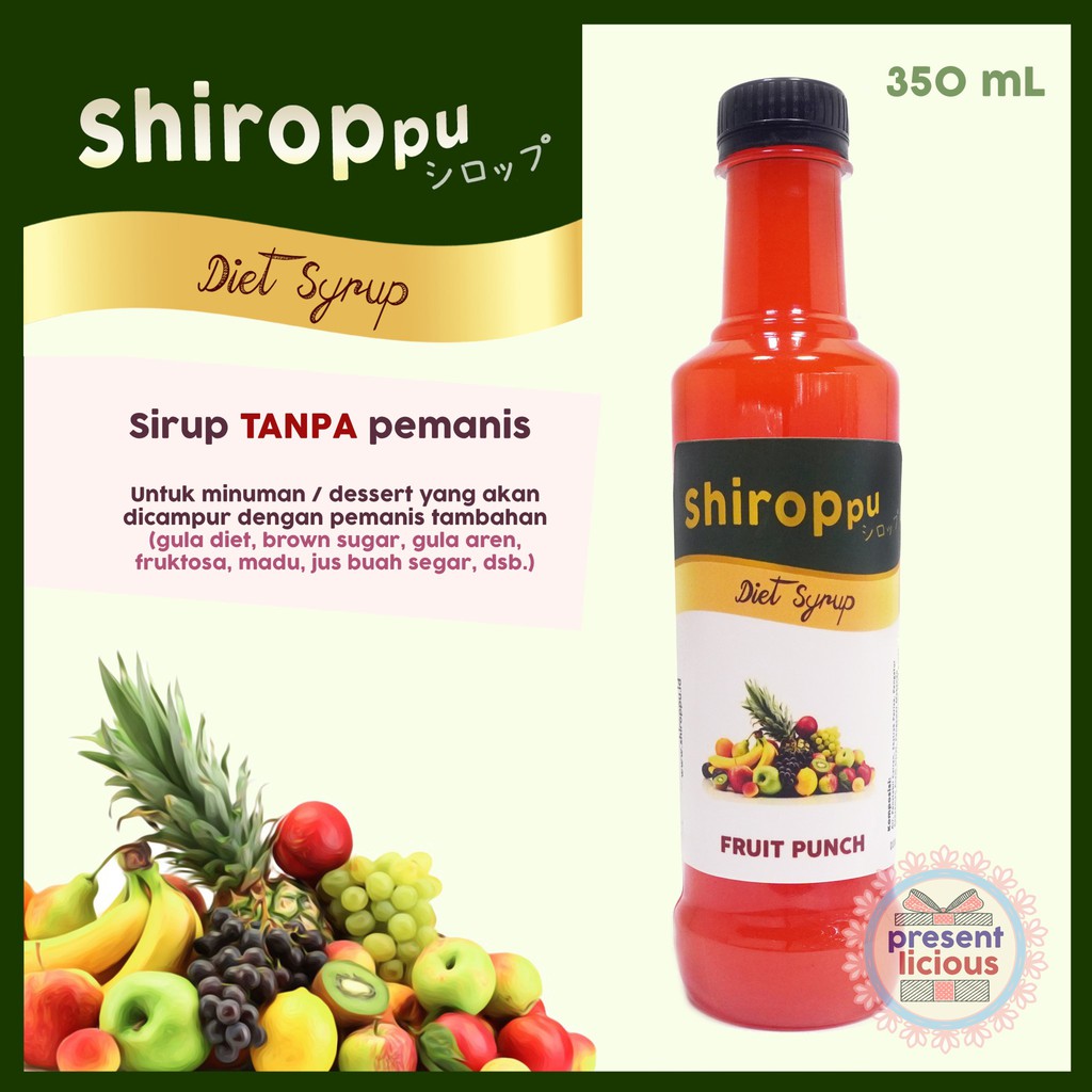 Jual Fruit Punch | Shiroppu Diet Syrup 350 mL | Sirup Rasa Campuran ...
