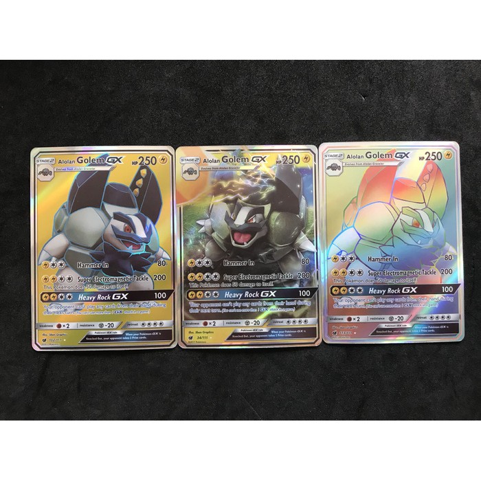 Jual Kartu Pokemon TCG Sun&Moon Alolan Golem GX FULLSET (3 kartu) | Shopee  Indonesia