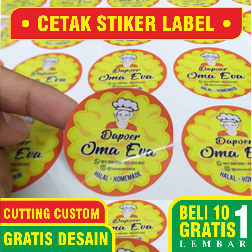 Jual Cetak Stiker Kemasan Produk | Label Makanan & Minuman | Shopee ...