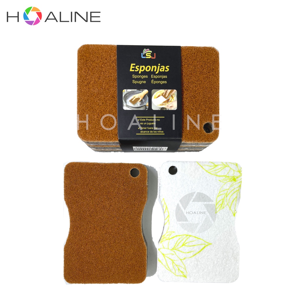 Jual Spon Cuci Piring 3 pcs Spons Dua Sisi Double Magic Dishwash Sponge ...