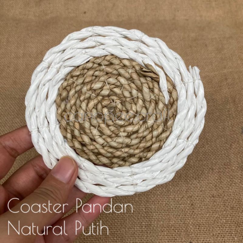 Jual COASTER BULAT / TATAKAN GELAS ROTAN AGEL ECENG GONDOK PANDAN ...