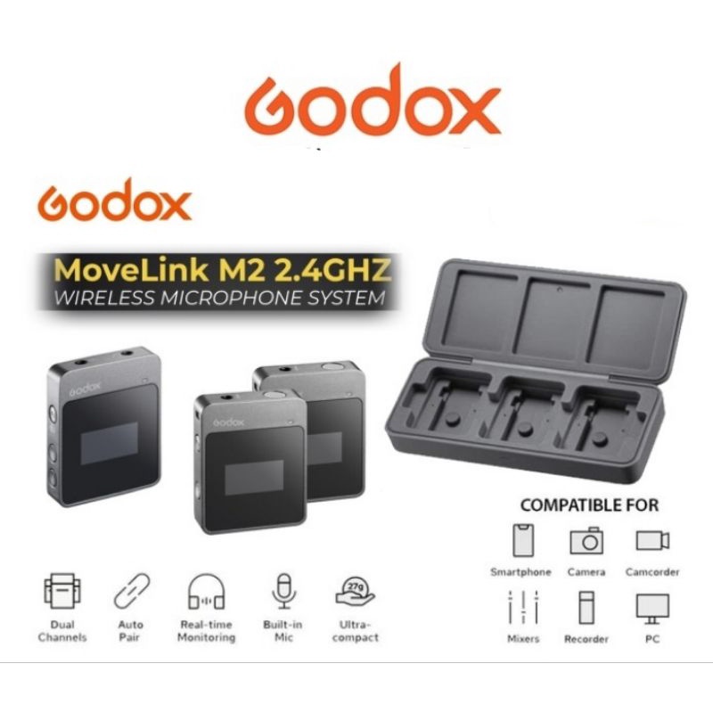 Jual Godox Movelink M2 Wireless Microphone System Shopee Indonesia
