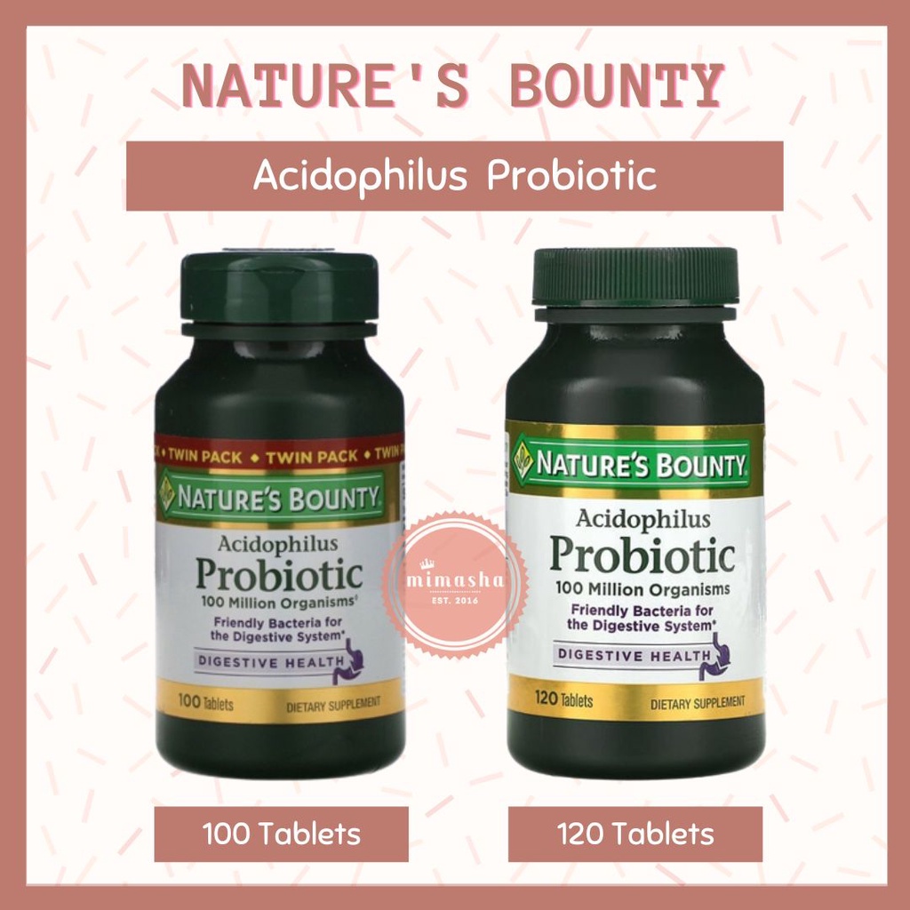 Jual Nature's Bounty Acidophilus Probiotic Probiotik Nature Natures ...