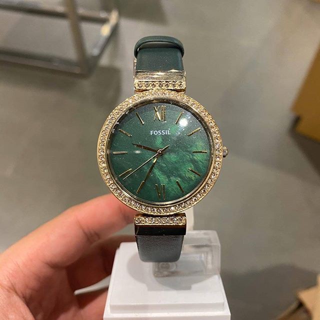 Jual Fossil Madeline ES4642 Ladies Green Leather Strap Shopee Indonesia