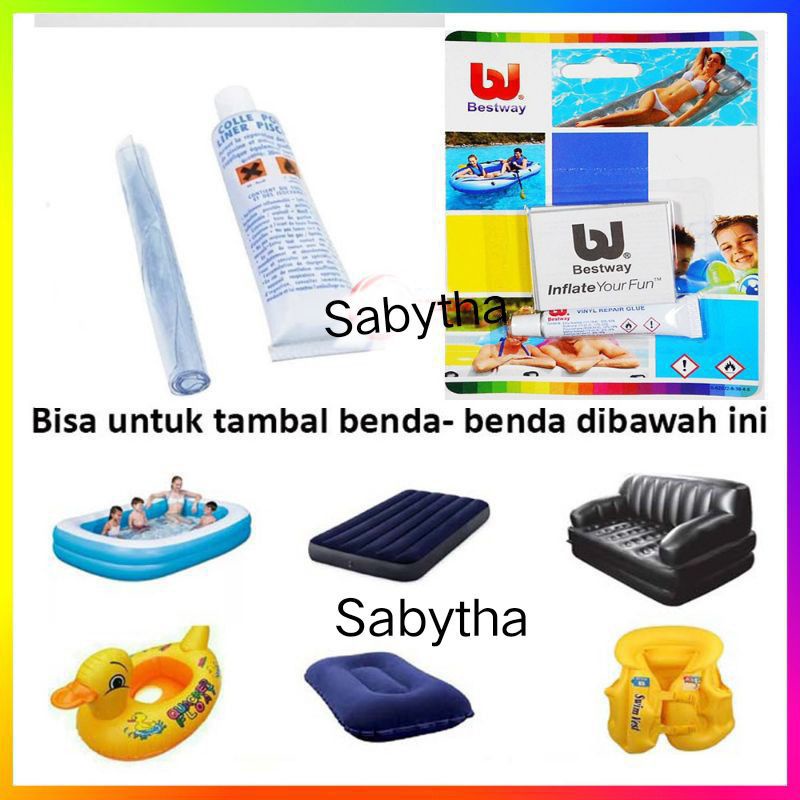 Jual Repair Kit Lem Kolam Renang Lem Tambal Ban BESTWAY #62002