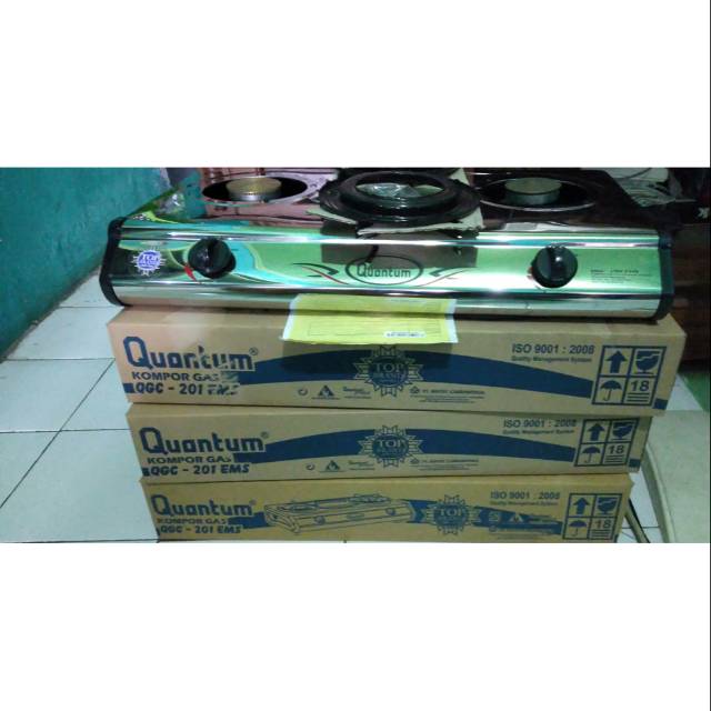 Jual Kompor Quantum 2 Tungku Gas Qgc 201 Ems Shopee Indonesia