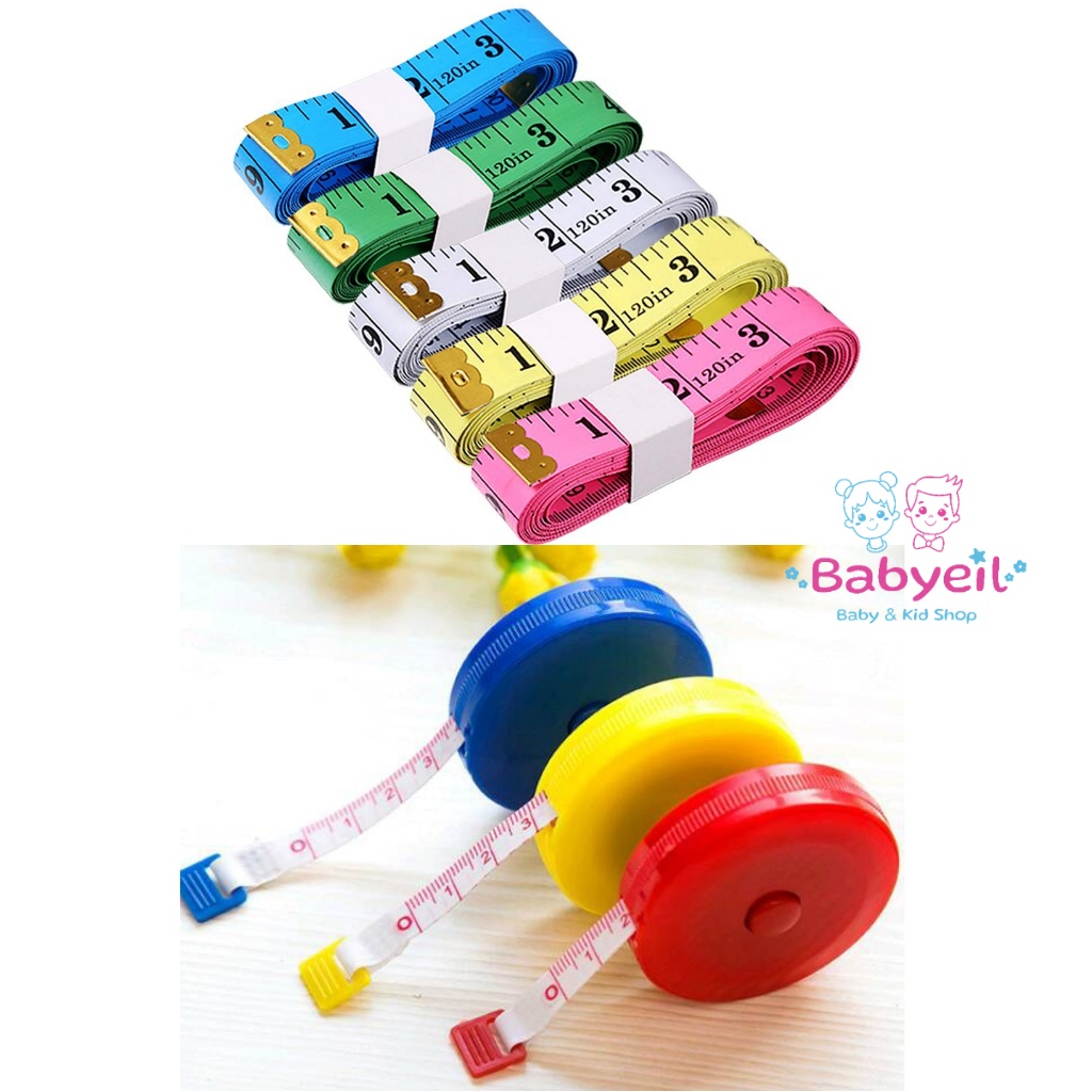 Jual Meteran jahit alat ukur baju gulungan otomatis | Shopee Indonesia