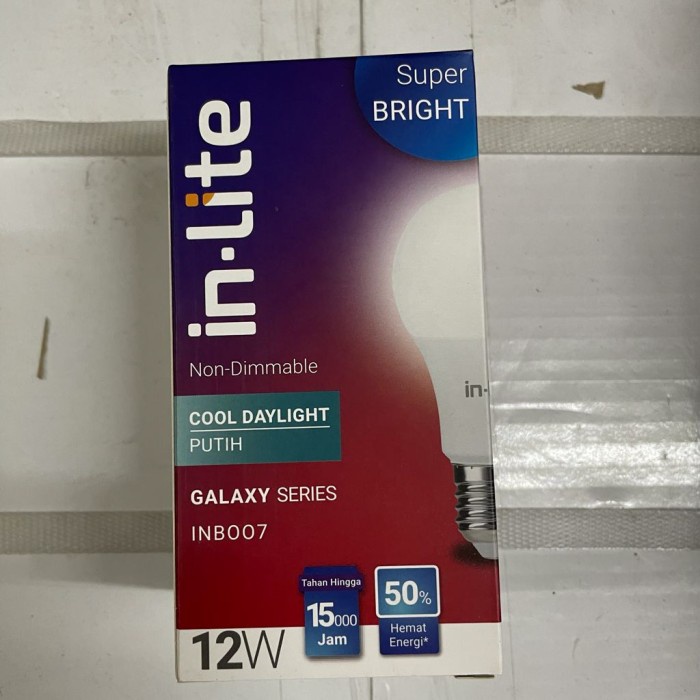 Jual LAMPU LED BULB INLITE IN-LITE INB007 12 WATT 6500K COOL DAYLIGHT ...