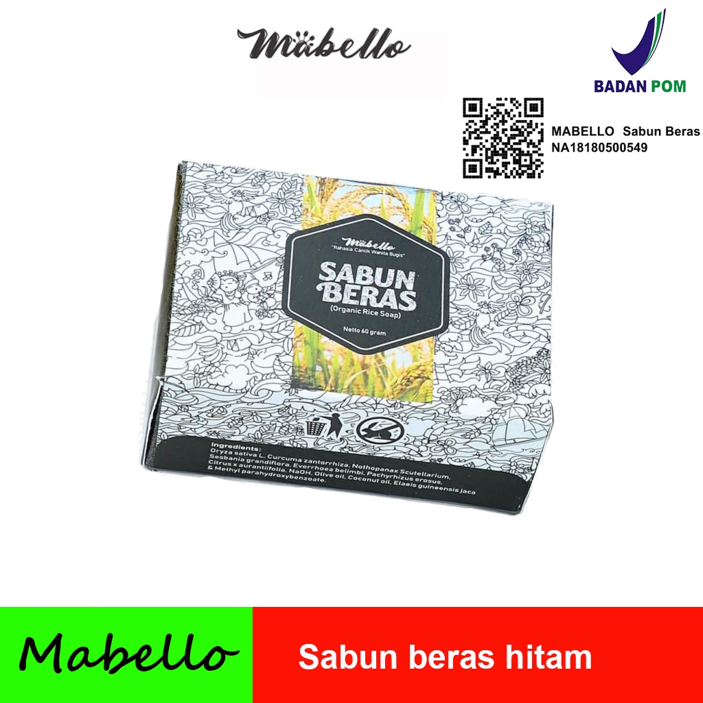Jual sabun pemutih badan dan wajah sabun beras hitam mabello sabun ...
