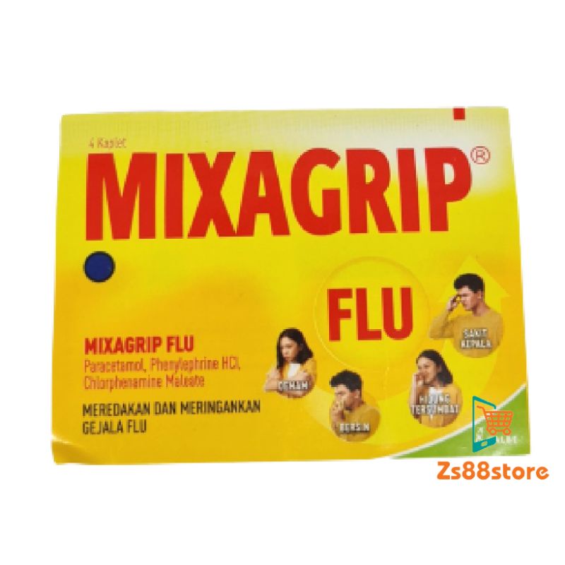 Jual MIXAGRIP Flu 1 Strip @4 tablet | Shopee Indonesia