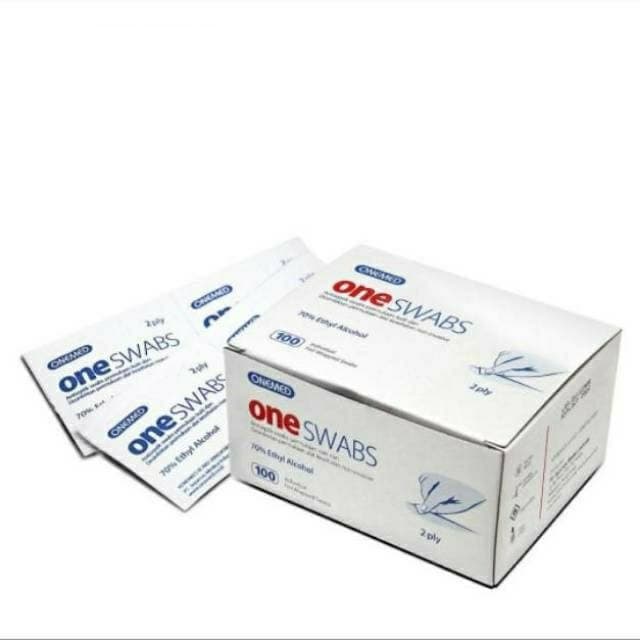 Jual jmels onemed oneswabs alcohol swab - 1 box isi 100 pcs | Shopee ...