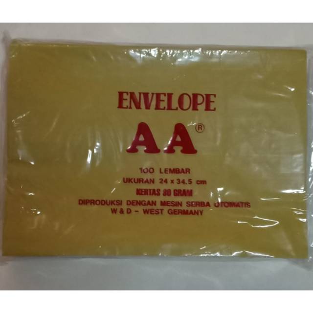 Jual Amplop Coklat Aa Ukuran Folio Lembar Shopee Indonesia