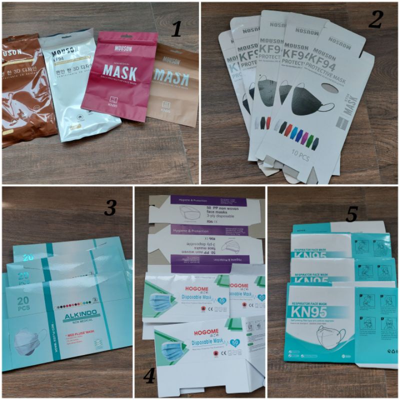 Jual PLASTIK KARDUS MASKER MEDIS KOSONG MOUSON ALKINDO KN KF Shopee Indonesia