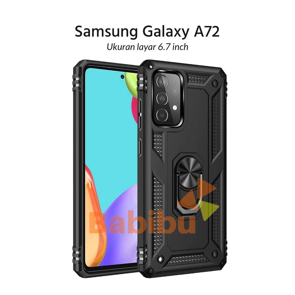 Jual Hardcase Samsung Galaxy A72 Case Ring ARMOR Kickstand Hybrid ...