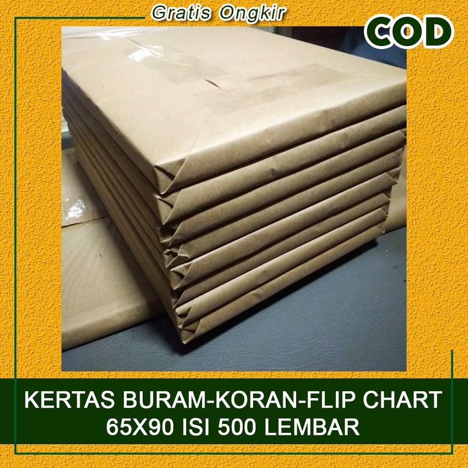 Jual Kertas Buram Kertas Koran Kertas Flip Chart 65x90cm Isi 500 Lembar ...