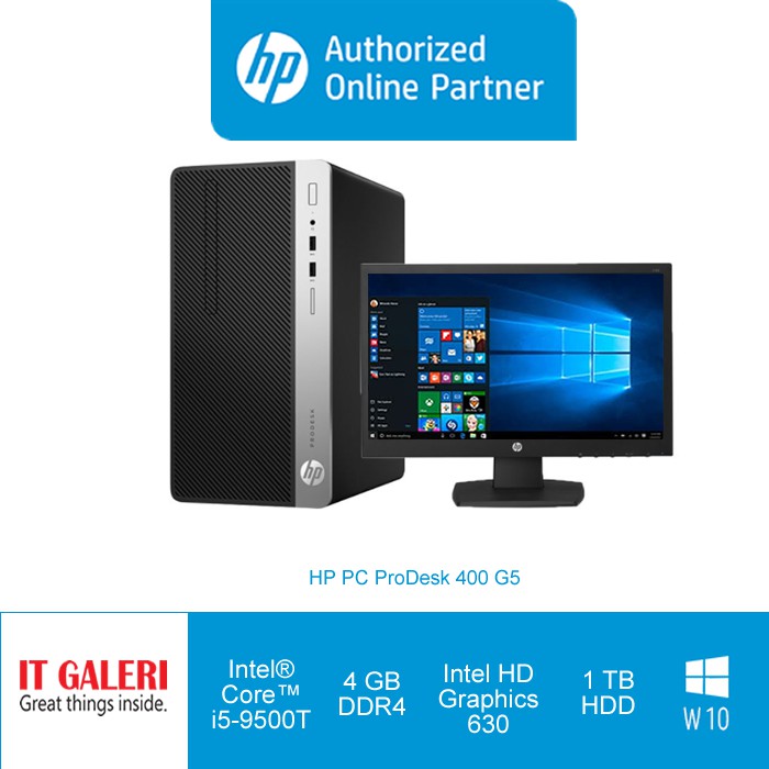 Jual HP PC ProDesk 400 G5 DM Core i5- 9500T - 4 GB - 1 TB HDD