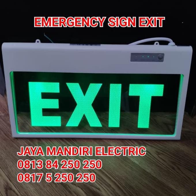 Jual Lampu Exit Led Emergency Transparan Led Hijau / Sign Darurat ...