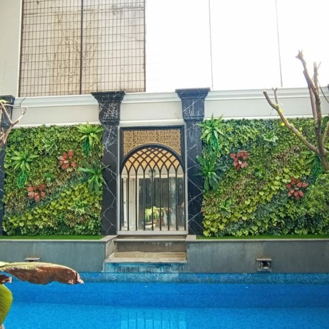 Jual Desain Vertical Garden Sintetis Taman Vertikal Dekorasi Kolam