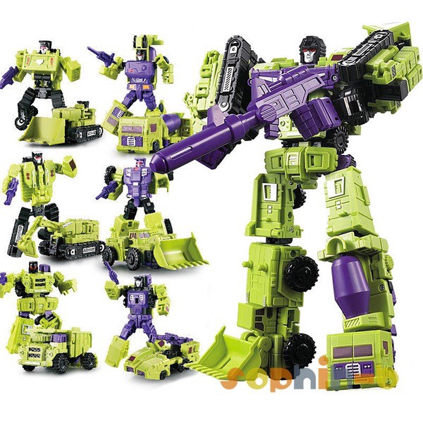 Jual Robot Transformers 6 in 1 Constructicon Devastator 100% complete ...