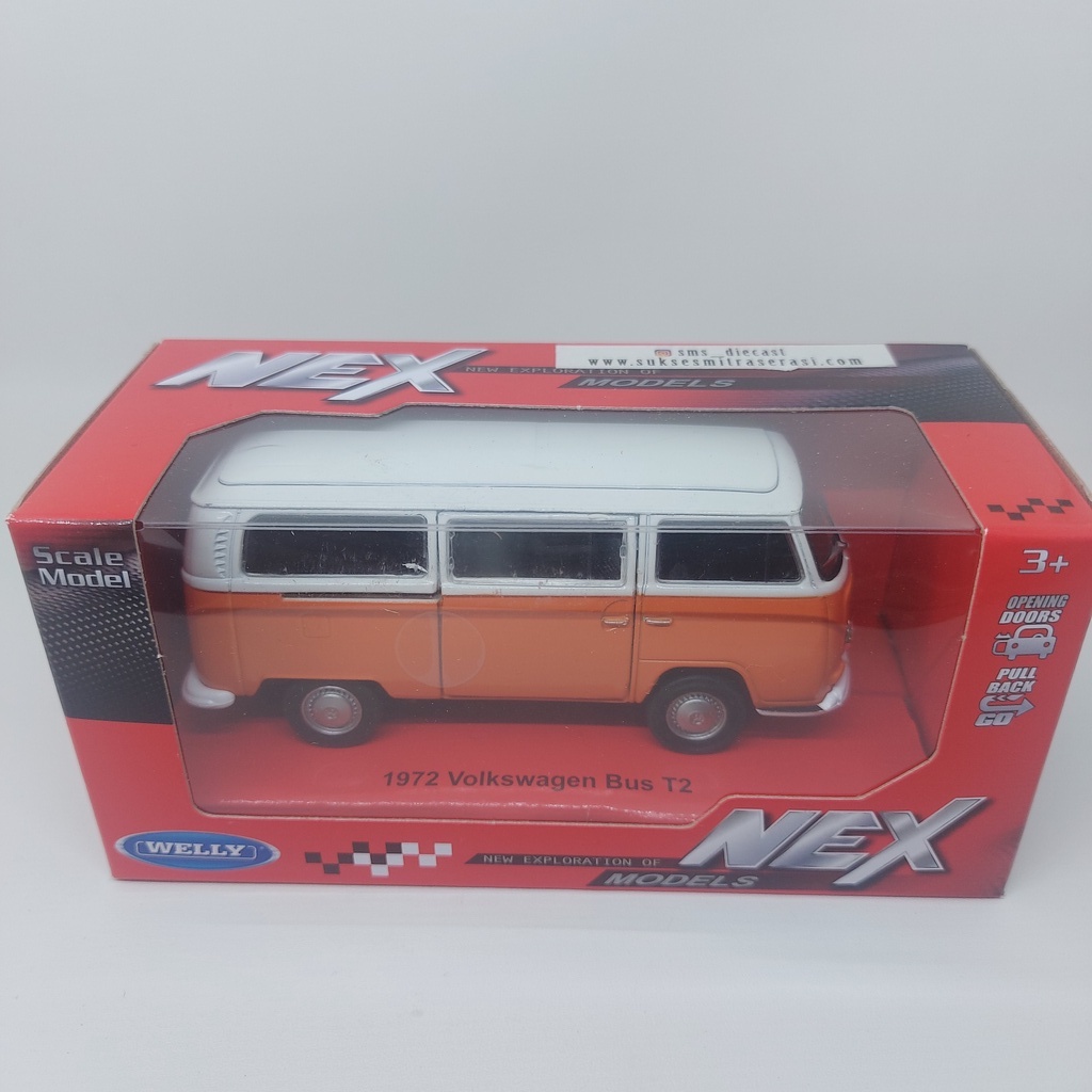 Welly 22472GF – Modellino Auto 1/24 VW T2 Bus Vigili Del Fuoco (1972) - 3