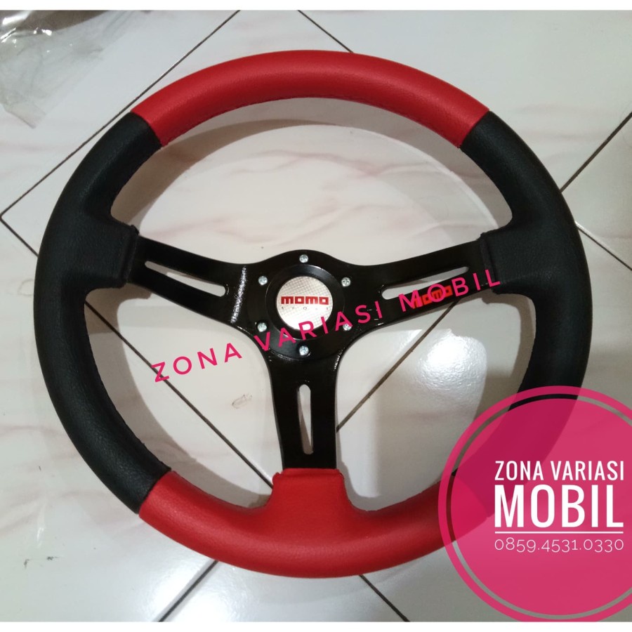 Jual Steer / Stir / Setir Racing Celong Momo 14 Inch Universal Merah ...