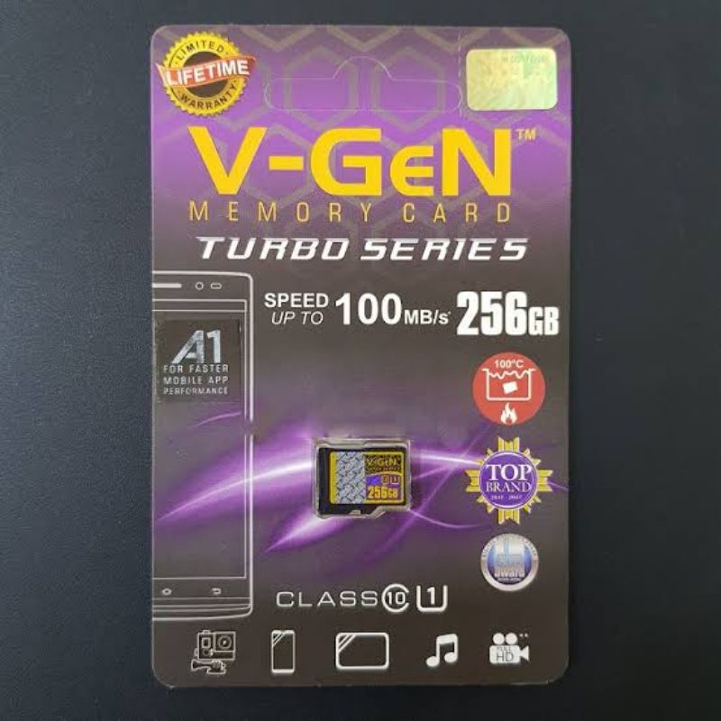 Jual Memory Card VGen 256 GB Class 10 Turbo (VGen Micro SD) Shopee