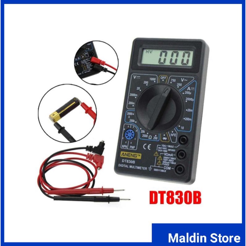 Jual Alat Ukur Tegangan Listrik Multimeter Multitester Avometer Digital Dt 830b Termurah 