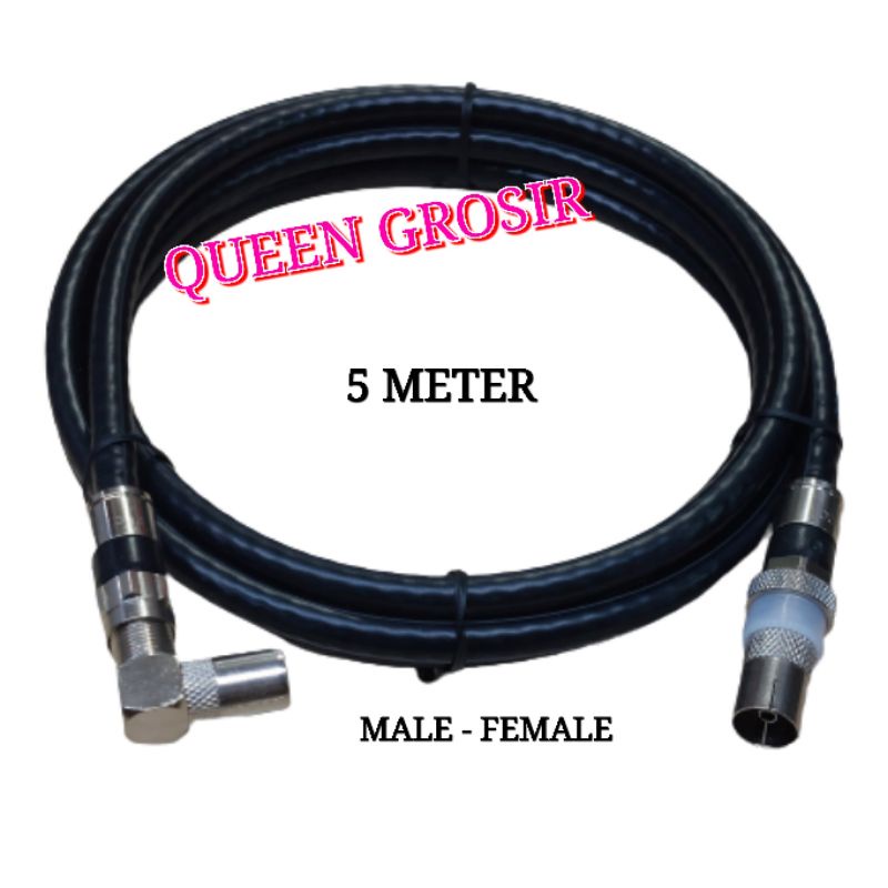 Jual Kabel Loop Out Set Top Box 5 Meter Male - Female / Kabel Antena TV ...