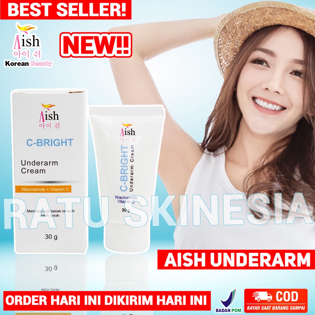 Jual Aish Underarm Cream Krim Pemutih Ketiak Dan Selangkangan Hitam Underarm Cream Untuk