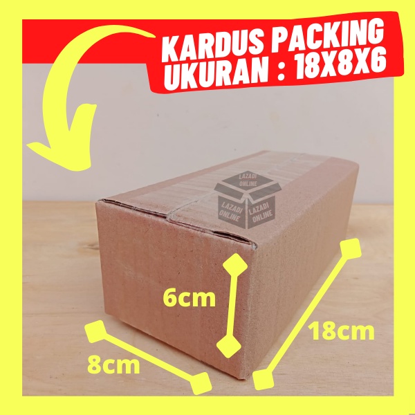 Jual kardus 18x8x6 luar polos dalam ada tulisan / kardus tebal | Shopee ...