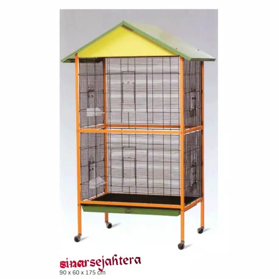 Jual kandang Burung 2 Tingkat / Rumah Burung / Bird Cage 90 x 60 x175