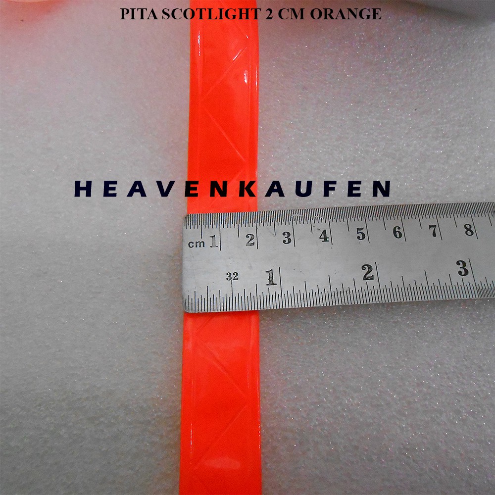 Jual Pita Skotlet Lebar 2 cm PVC Meteran orange oren Jaket plastik baju ...