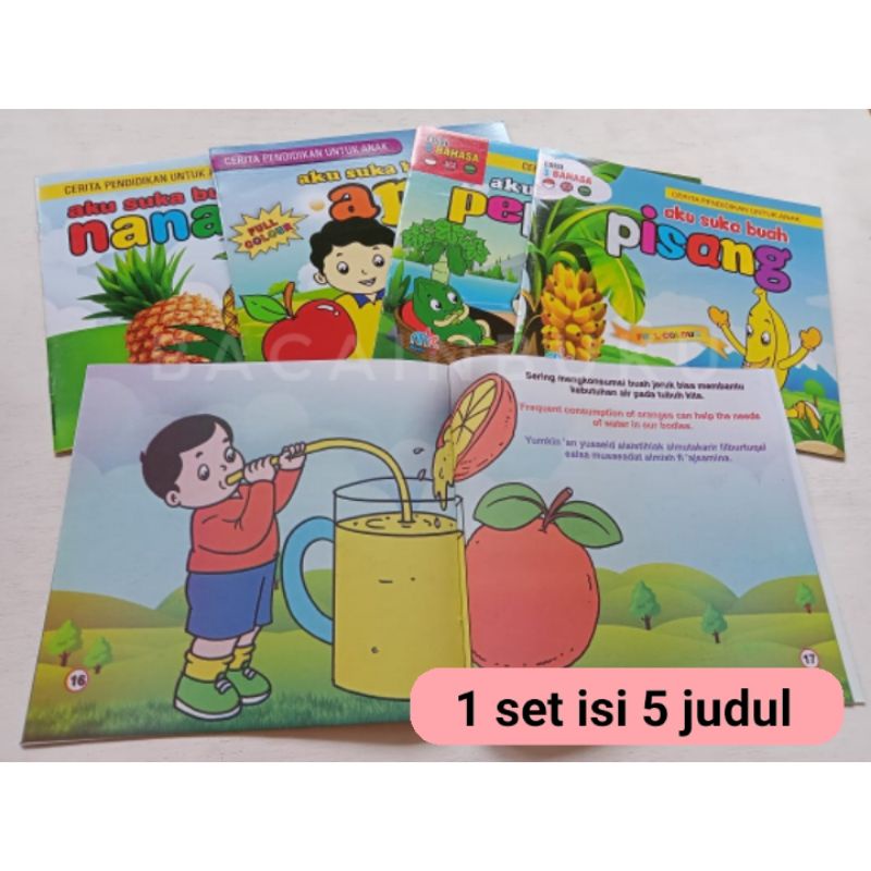 Jual Buku Cerita Anak Mengenal Buah Buahan 1 Set Isi 5 Buku | Shopee ...