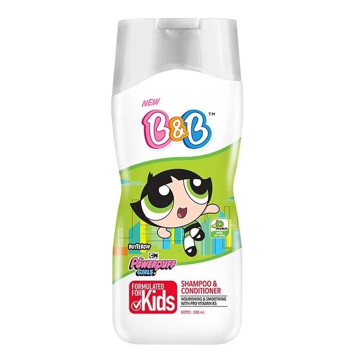 Jual B&B Kids Shampoo & Conditioner 200 Powerpuff | Barbie | Unicorn ...