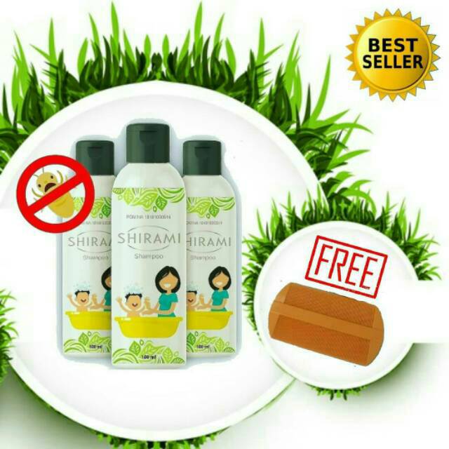 Jual BELI 2 GRATIS 1 SHIRAMI SHAMPO ANTI KUTU RAMBUT BONUS SISIR SERIT ...