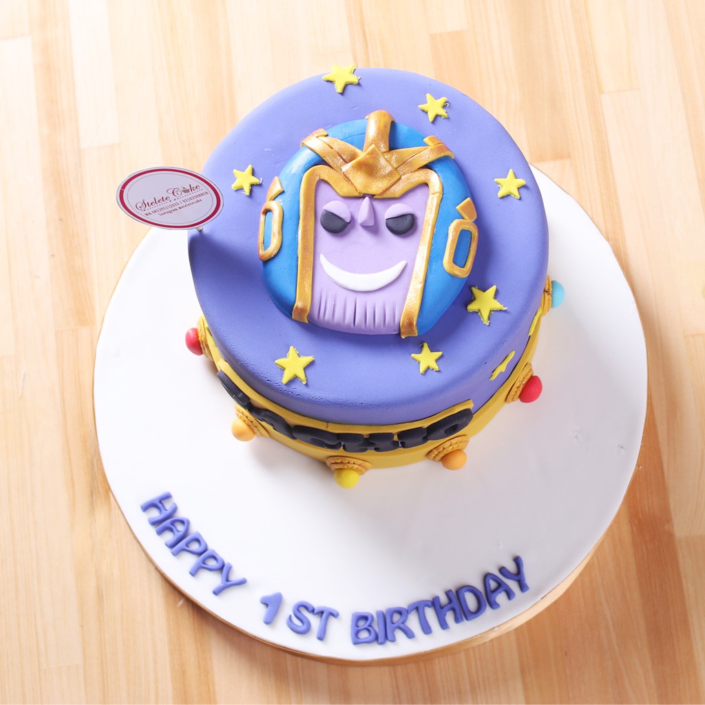Jual Kue Ulang Tahun model THANOS / diameter 20 cm / MOHON BACA ...