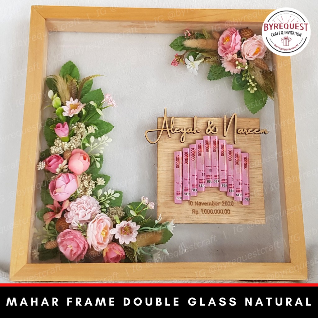 Jual Mahar Frame Double Glass Natural - Byrequestcraft | Shopee Indonesia