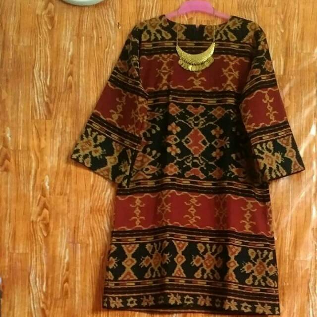 Jual Dress tenun motif rote | Shopee Indonesia