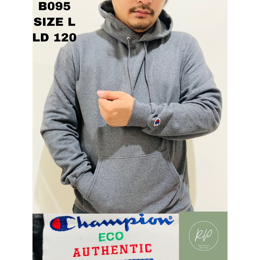 Jual PULLOVER HOODIE JAKET CHAMPION ECO HEATHER AUTHENTIC ORIGINAL THRIFT  PRELOVED SIZE L LD 120 B095 | Shopee Indonesia