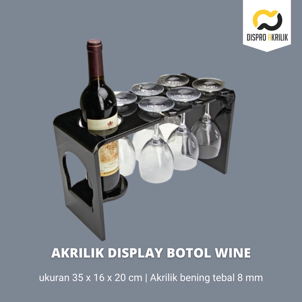 Jual Akrilik display botol wine 003 / tempat minum botol / rak minuman ...