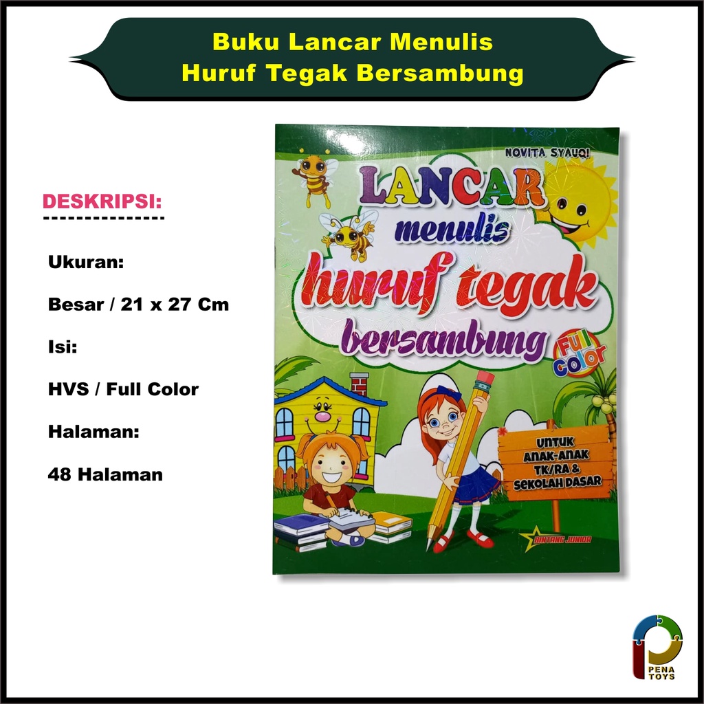 Jual BUKU LANCAR MENULIS HURUF TEGAK BERSAMBUNG UNTUK TK DAN SD FULL ...