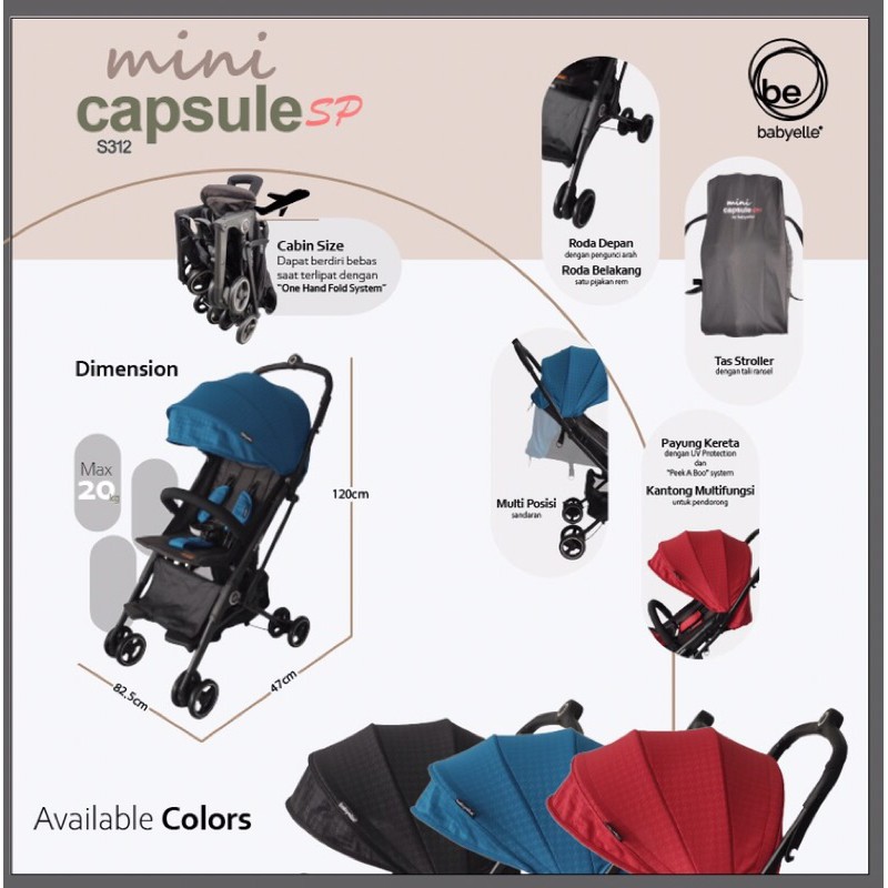 Stroller baby elle untuk travelling sale