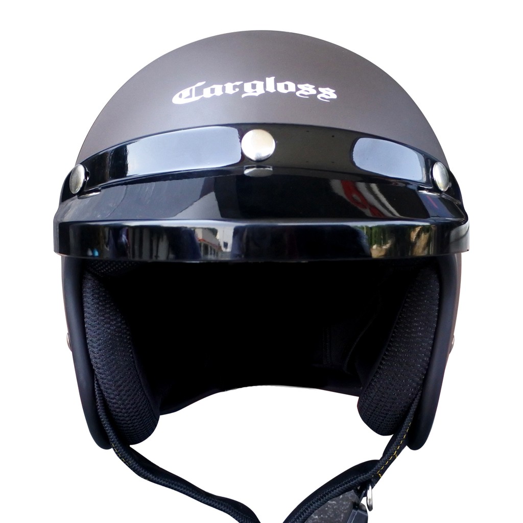 Jual Helm Cargloss Original CFM Retro Army Half Face - Espresso Brown ...