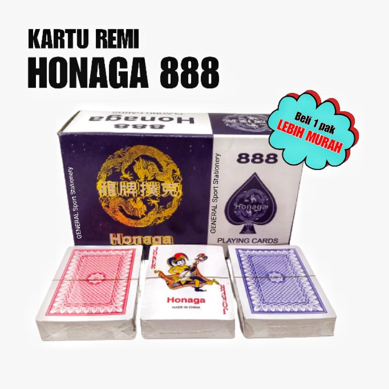 Jual Kartu Remi Honaga 888 (pak, isi 12 pcs) | Shopee Indonesia
