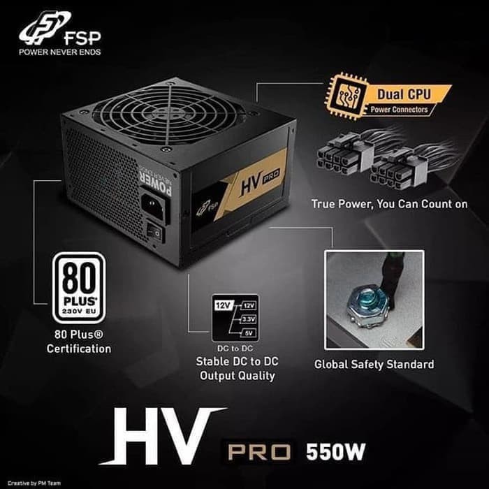 Jual FSP HV PRO 550W 80+ - Power Supply 550 Watt 80 Plus | Shopee