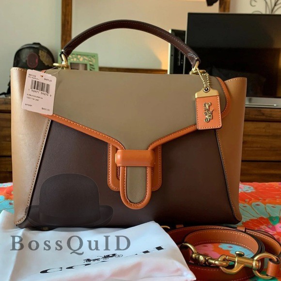 Jual Coach Courier Carryall In Colorblock Saddle Elm Shopee Indonesia