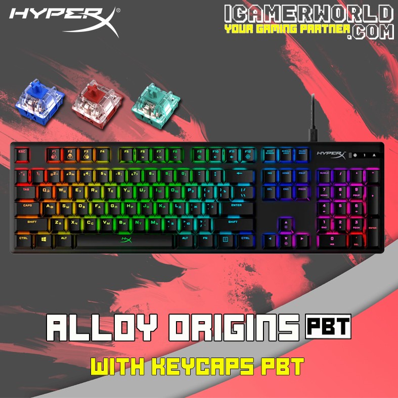 Jual HyperX Alloy Origins PBT Keycaps Fullsize Mechanical Gaming ...